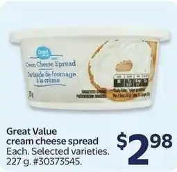Walmart Great Value cream cheese spread offer