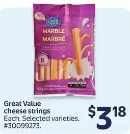 Walmart Great Value cheese strings offer