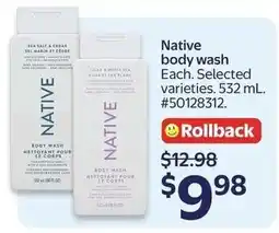Walmart Native body wash offer