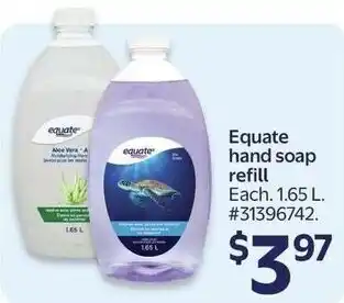 Walmart Equate hand soap refill offer