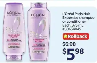 Walmart L'Oréal Paris Hair Expertise shampoo or conditioner offer