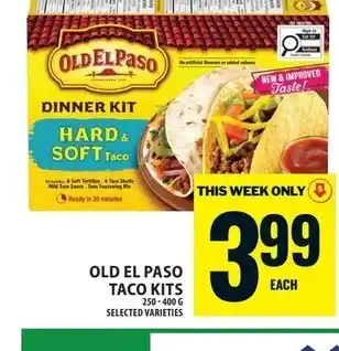 Food Basics Old el paso taco kits offer