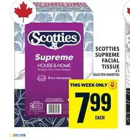 Food Basics Scotties supreme facial tissue offer