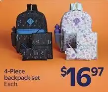 Walmart Backpack set offer