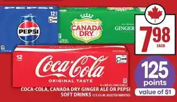 Food Basics Coca-cola, canada dry ginger ale or pepsi soft drinks offer