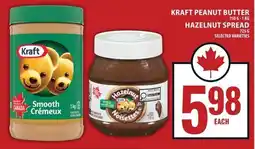 Food Basics Kraft peanut butter hazelnut spread offer