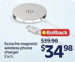 Walmart Scosche magnetic wireless phone charger offer
