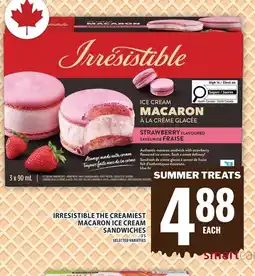 Food Basics Irresistible the creamiest macaron ice cream sandwiches offer