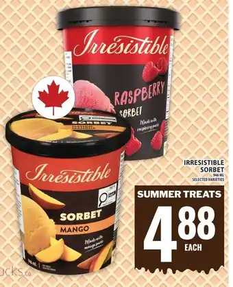 Food Basics Irresistible sorbet offer