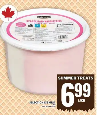 Food Basics Selection ice milk offer