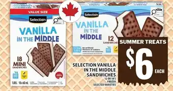 Food Basics Selection vanilla in the middle sandwiches offer