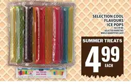 Food Basics Selection cool flavours ice pops offer