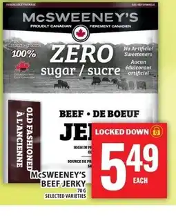 Food Basics Mcsweeney's beef jerky offer