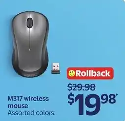 Walmart Logitech M317 wireless mouse offer