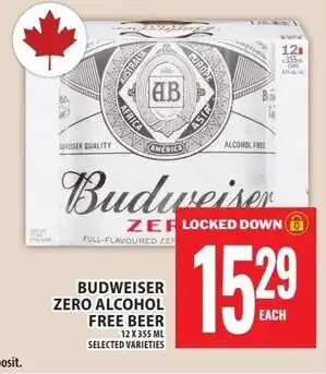 Food Basics Budweiser zero alcohol free beer offer