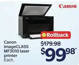 Walmart Canon Image Class MF3010 laser printer offer