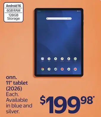 Walmart Onn. 11" Tablet 2026 offer