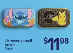 Walmart Licensed pencil boxes offer