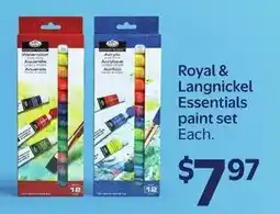 Walmart Royal & Langnickel Essentials paint set offer