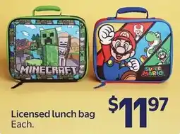 Walmart Licensed lunch bag offer