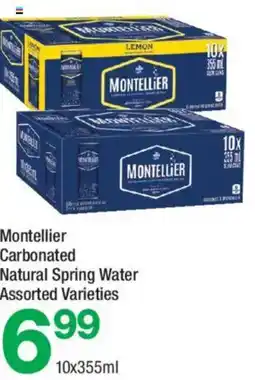 Highland Farms Montellier Carbonated Natural Spring Water Assorted Varieties offer