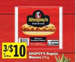 Foodland SHOPSY'S Regular Wieners offer