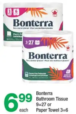 Highland Farms Bonterra Bathroom Tissue or Paper Towel offer