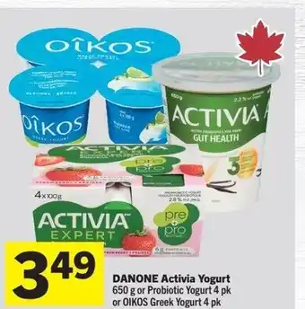Foodland DANONE Activia Yogurt offer