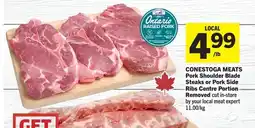Foodland CONESTOGA MEATS Pork Shoulder Blade Steaks or Pork Side Ribs Centre Portion Removed offer