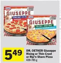 Foodland DR. OETKER Giuseppe Rising or Thin Crust or Rip'n Share Pizza offer