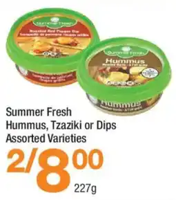 Highland Farms Summer Fresh Hummus, Tzaziki or Dips offer