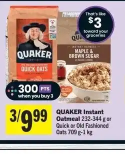 Foodland QUAKER Instant Oatmeal offer