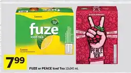 Foodland FUZE or PEACE Iced Tea offer