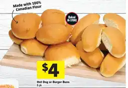 Foodland Hot Dog or Burger Buns 8 pk offer