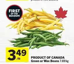 Foodland Product of canada green or wax beans offer