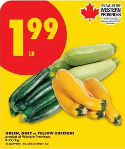 No Frills Green, grey or yellow zucchini offer