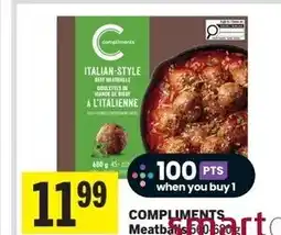 Foodland COMPLIMENTS Meatballs offer