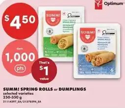 No Frills Summ! spring rolls or dumplings offer