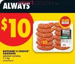 No Frills Butcher's choice sausage offer