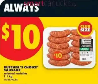 No Frills Butcher's choice sausage offer