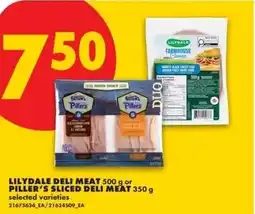 No Frills Lilydale deli meat or piller's sliced deli meat offer