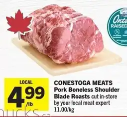 Foodland CONESTOGA MEATS Pork Boneless Shoulder Blade Roasts offer