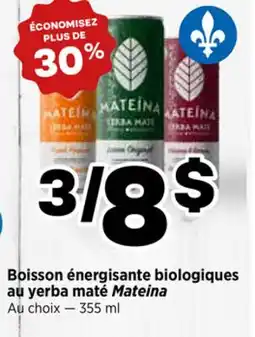 Val-Mont Boisson énergisante biologiques au yerba maté Mateina offer