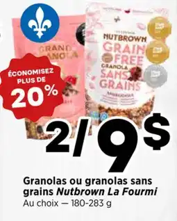 Val-Mont Granolas ou granolas sans grains Nutbrown La Fourmi offer