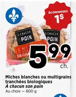 Val-Mont Miches blanches ou multigrains tranchées biologiques offer