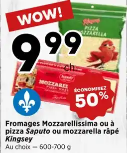 Val-Mont Fromages Mozzarellissima ou à pizza Saputo ou mozzarella râpé Kingsey offer
