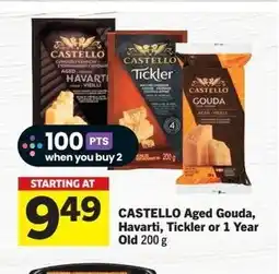 Foodland CASTELLO Aged Gouda, Havarti, Tickler or 1 Year Old offer