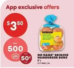 No Frills Brioche hamburger buns offer