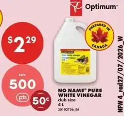 No Frills Pure white vinegar offer