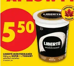 No Frills Liberté méditerrané or kefir yogurt offer